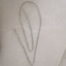 倔匠 999足银男士项链女士细款短款锁骨链肖邦链无吊坠颈链长款毛衣链 粗约2MM/长约60CM/重约4.9克 实拍图