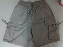 NOTHOMME潮牌宽松抽绳工装短裤男士夏季青年休闲裤 卡其色 S 实拍图