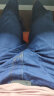 真维斯（JEANSWEST）牛仔裤男2024夏季冰丝薄款宽松直筒裤百搭男裤子休闲长裤蓝色34 晒单实拍图