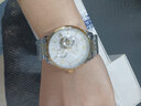 冠琴（GUANQIN）瑞士认证手表男士全自动机械表镂空飞轮防水男表圣诞礼物送男友 大师版-间金白面 实拍图