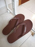 hippobloo泰国进口河马乳胶人字拖粗带纯色浮雕标志款舒适防滑橡胶拖鞋ins 巧克力 45 (泰13)【偏大，卡码建议拍小一码】 实拍图