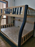耀拓【免费安装】实木儿童床上下床高低床成人上下铺男女孩双层子母床 松木蓝直梯款 上铺宽130下铺宽150 实拍图