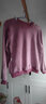 啄木鸟卫衣女长袖2025新款保暖好棉薄款春秋冬女装百搭风圆领高档长袖 粉紫【加绒款】 XL _【建议110-125斤】 实拍图