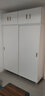 栩苏尔【现货闪发】  衣柜北欧推拉门衣柜经济型榉木腿卧室两门小衣柜 实木板材生态板（暖白色） 两门长160cm+高40cm顶柜 实拍图