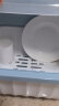 品喻（PINYU）【特大号】碗筷收纳盒 碗柜沥水碗架带盖碗筷餐具收纳盒碗碟架 蓝 实拍图