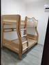 邦珀实木小鹿简约实木儿童床原木风双层高低上下床 【原木色】滑梯+直梯 上铺宽100*下铺宽120 实拍图