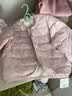 MARC&JANIE[校服神器]马克珍妮男女童超轻保暖羽绒服上衣宝宝秋冬新款240915 灰紫粉-羽绒外套 110 cm （建议身高101-110cm） 实拍图
