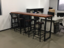 金沙公爵吧台椅高脚椅北欧式铁艺实木现代简约酒吧椅子家用创意桌靠背吧 吧台桌250*50*105面板5公分 实拍图