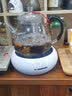 borunHOME加厚玻璃蒸煮一体茶壶煮茶器1.3L大容量蒸汽喷淋电陶炉烧水壶茶具 C款壶【1.3L】+鼓型白色炉 实拍图