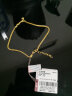 六福珠宝足金圆珠黄金脚链女款肖邦链 计价 F63TBGB0027 约5.26克 实拍图