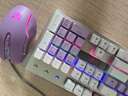 本手机械键盘有线键鼠套装 紫色键盘鼠标猫耳朵耳机三件套 背光可爱男女生办公台式电脑笔记本电竞游戏 紫白-混光红轴两件套【键盘+鼠标】 实拍图