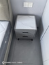 实木轻奢床头柜简约现代主卧家用迷你岩板50cm简约储物收纳柜 浅灰色（双抽）普通款 40*40*48cm 实拍图