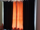 梦达莱免打孔伸缩杆窗帘成品一整套遮光客厅卧室定制隔断门帘保暖遮阳帘 深灰色+黄（当天发货） 适用宽2.1-2.6米【窗帘高2.5米】 米 实拍图