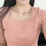 爱的约定【镶真钻】18K金四叶草项链女钻石锁骨链生日礼物送女友老婆妈妈 玫瑰金 钻石四叶草项链+流沙礼盒 实拍图
