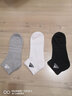 adidas 阿迪达斯袜子男袜女袜 2024新款棉袜运动三双装吸汗透气篮球袜 黑色白色灰色 IC1281 3双装 39-42码 实拍图
