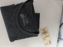 无印良品 MUJI 男式 印度棉天竺编织 圆领短袖T恤 ABA01A0S 炭灰色 L 实拍图
