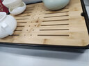 豪祥（HAOXIANG） 轻奢功夫干泡茶盘家用客厅办公室密胺小型沥储水嵌入式托台套装 中长方形盘（黑）32×23cm 实拍图