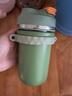 康巴赫保温杯钛杯新款男女高颜值吸管双饮水杯运动便携杯子钛啡杯礼品 纯钛内胆【松针绿】 450ml 实拍图