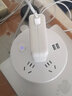 多功能插座可伸缩电源线智能插排圆形收纳带盘线插线板大学生宿舍创意移动插板多孔排插一转多位拖接线板 3插位 带2USB 3.8米 实拍图