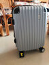 翻译官 行李箱女拉杆箱小型带扩展万向轮旅行硬箱男学生密码箱包 防刮增压升级-银灰 20英寸 登机箱 实拍图