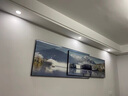唤墙 客厅装饰画现代简约沙发背景墙壁画新中式大气靠金山水叠加挂画 湖光山色 150x40cm(适合2米沙发)晶瓷 实拍图