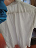 极麻清新基础短袖棉麻衬衫男士休闲青年夏季宽松半袖亚麻衬衣 白色 XL（140-160斤左右） 实拍图