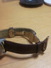 istrap真皮手表带男女士牛皮蝴蝶扣适用浪琴美度飞亚达天王阿玛尼海鸥卡西欧DW精工西铁城力洛克天梭表带 棕色同色线丨银色蝴蝶扣 18mm 实拍图
