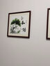 紫腾随轩新中式沙发背景墙装饰画客厅卧室书房壁画餐厅饭厅有框挂画 和谐 50*50cm红木色实木框 实拍图