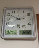 北极星 挂钟14英寸万年历温湿度计创意客厅日历挂表钟表银色液晶 实拍图