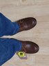 马登男鞋 休闲皮鞋潮流百搭大头潮鞋子男英伦风低帮工装鞋 蜜蜡色  马登工装 40 实拍图