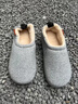 宝人包跟棉拖鞋女士冬季新品情侣室内居家加绒软底月子鞋防滑保暖 浅灰【女款】 35-36 实拍图
