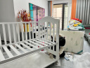 可优比（KUB）婴儿床多功能实木床少年儿童床摇篮欧式宝宝床新生儿bb摇篮 艾迪森基础款+床垫+云毯组合 实拍图