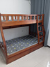 美念胡桃木儿童上下床实木高低床双层床上下铺床两层木床子母床 胡桃色【爬梯款】床+床垫+书架+双抽 上铺宽140cm下铺宽160cm 实拍图