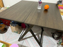 WAWJ小户型客厅吃饭桌子家用可折叠学生简易实木方桌收纳大餐桌原木风 胡桃色 【加厚加固】80长75高 实拍图