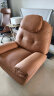 京东京造单人沙发 纳帕生态皮 羽绒+乳胶填充  客厅小户型单椅手动款橙 晒单实拍图