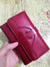 班亚奴（banyanu）2025新款韩版女士钱包女短款简约复古油蜡牛皮搭扣小零钱夹 酒红色-防盗刷 实拍图