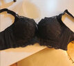 夏娃之秀文胸女内衣蕾丝聚拢软支撑钢圈侧收副乳调整型显大上托胸罩外扩 黑色3680(聚拢调整型) 75B /34B 实拍图
