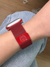 达梭适用苹果手表表带apple watch10/S9液态硅胶iwatchSE/7/8运动表带男女潮流创意ultra运动防水表链 经典-红色 44/45/46/49mm（标准码） 实拍图