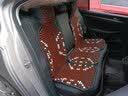 CHE AI REN木珠冰丝汽车坐垫夏季透气凉垫货车小车通用凉席座椅车用背靠单个 【后排】靠背+座垫【枣红色】 实拍图