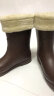 非常行（Jolly Walk）冬季新款加绒雨靴防水抗寒雨鞋女士防滑水靴时尚外穿绒保暖水鞋 红格子加绒保暖JW322 39 晒单实拍图