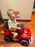 好莱娃儿童电动车手推车充电遥控可坐人男女宝宝玩具车 烤漆红电动款+手推+遥控 实拍图