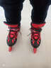 美洲狮儿童轮滑鞋成人男女闪光可调旱冰鞋溜冰鞋滑轮鞋 单闪黑红+护具+头盔+轮滑包 L (实际35-40码厂标38-41) 实拍图