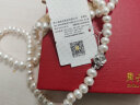 周六福（ZLF）母亲节礼物  珍珠项链女款椭圆形珍珠山茶花S925银扣 送老婆 45cm 项链长约 实拍图
