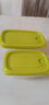 茶花（CHAHUA）塑料保鲜盒食品级可加热大容量一次性快餐盒野餐打包盒汤碗水果 【12只装】绿色四组 实拍图