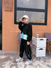 三叶豆（SANYEDOU）男童裤子春秋冬款2025款儿童运动裤中大童卫裤男孩学生休闲长裤 357春秋款黑色 160 实拍图