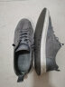 沙驰男鞋秋冬季男士运动休闲鞋软底黑色商务板鞋百搭透气帆布鞋潮鞋子 灰色 42 【皮鞋码】 实拍图