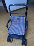 TacaoF AKE CARE OF日本特高步助行器老人助力行走器购物车手推车ST10带轮辅助助行车 粉蓝格子LH18(加大加宽) 实拍图