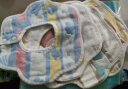 乐韵宝（leyunbaby）婴儿口水巾宝宝围嘴6层纱布360度旋转吸水口围兜儿童饭兜4条装 实拍图