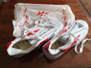 双星八特男女篮球鞋帆布鞋复古板鞋潮流运动情侣帆布轻便防滑耐磨工作鞋 白红神力兰F 44 实拍图