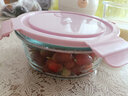 欣美雅耐热玻璃饭盒微波炉专用碗保鲜盒学生玻璃碗带盖泡面碗水果盒密封 落樱粉990+660+400+保温包+餐具 实拍图